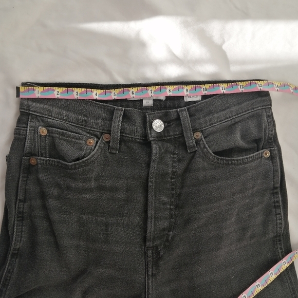 Re/Done Originals 80s Slim Straight Jeans in Black 26 (2) - Picture 14 of 16